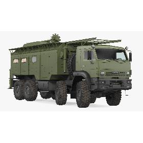3D Krasukha 4 Mobile Electronic Warfare System Rigged